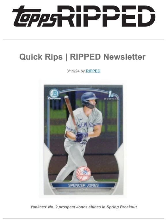 Quick Rips | RIPPED Newsletter