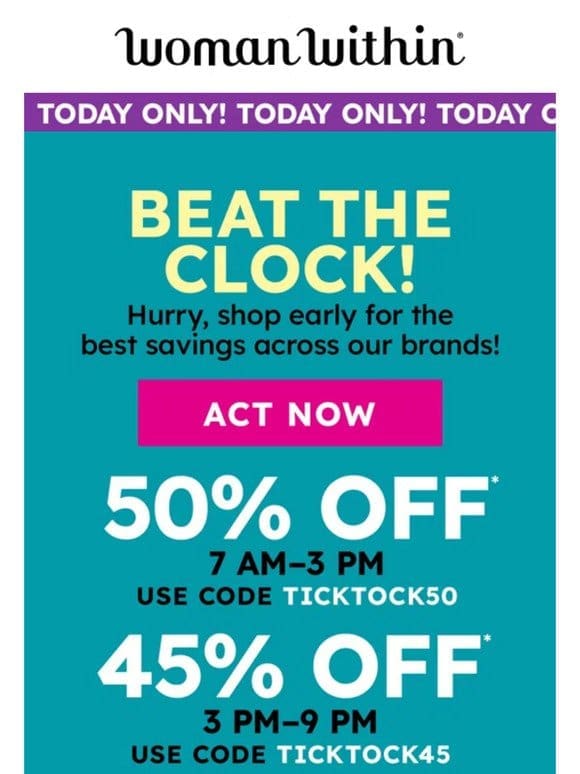 RE: 50% Off Ends in a Few Hours!