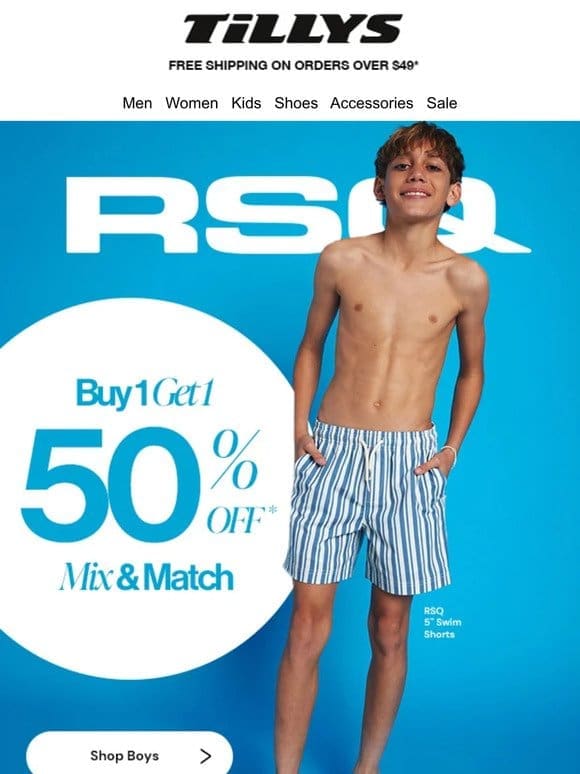 RSQ Shorts BOGO 50% Off | Tops 3 for $20