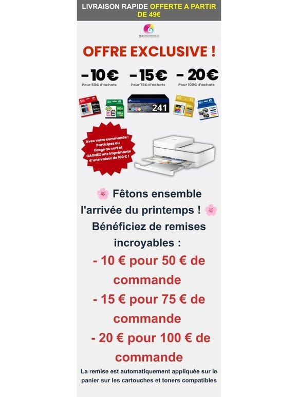 Remises 10€ 15€ et 20€ + concours!