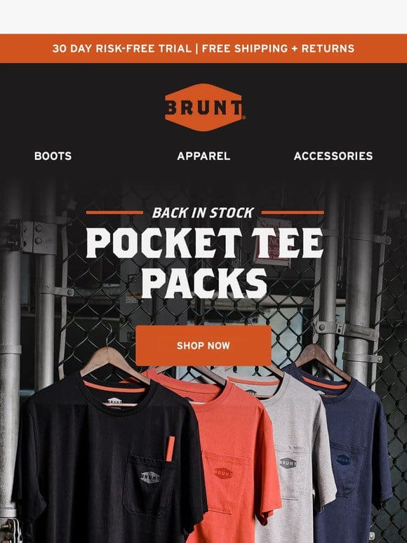 Restock Alert: Pocket Tee Packs