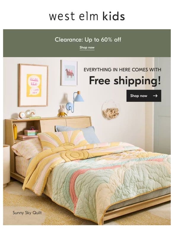 Room refreshes made easy with *free shipping*