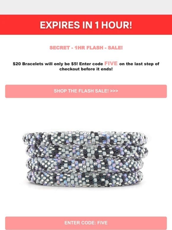 SECRET 1HR FLASH SALE!