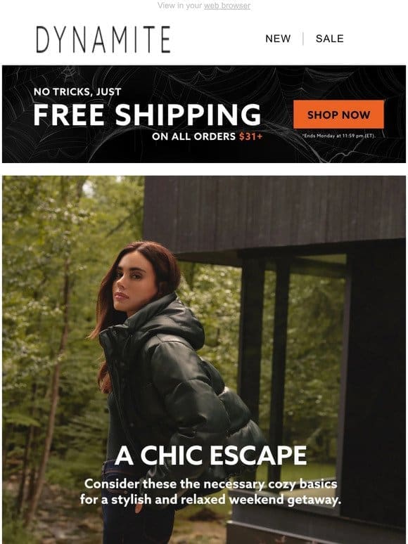 SPEND $31+ & GET FREE SHIPPING