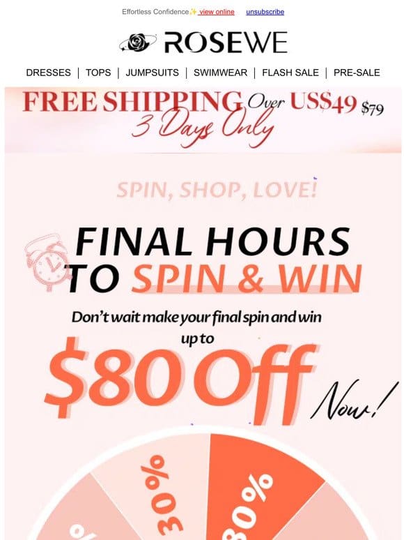 SPIN TO WIN: GET 1 FREE + EXTRA ?0% OFF!