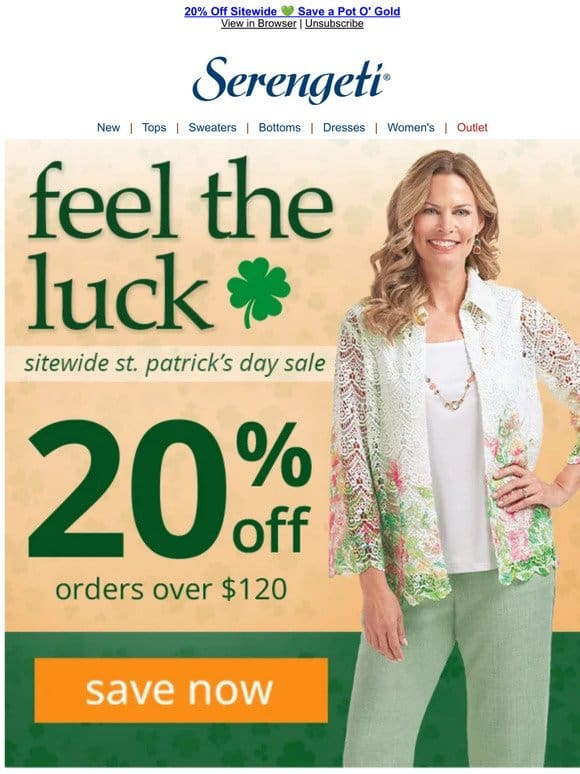 Saint Patrick’s Day Sale ~ Save 20% on EVERYTHING ~ Shop Today