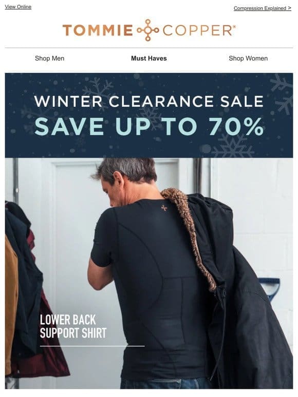 Save up to 70% ❄️ Winter Clearance Sale