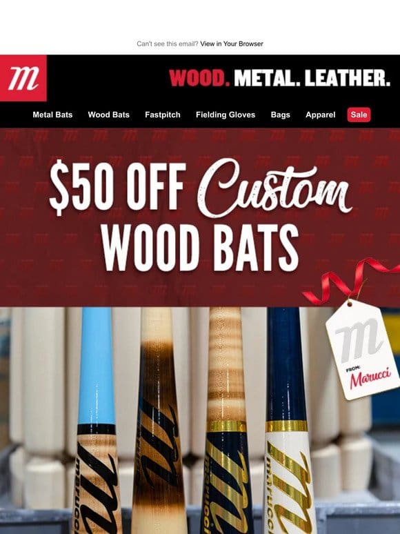 Score Big! Custom Wood Bat SALE