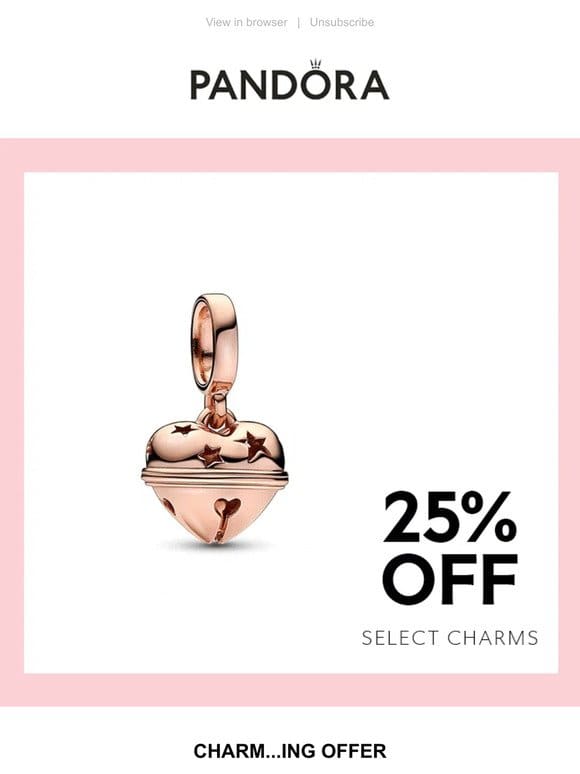 Select Charms 25% off!