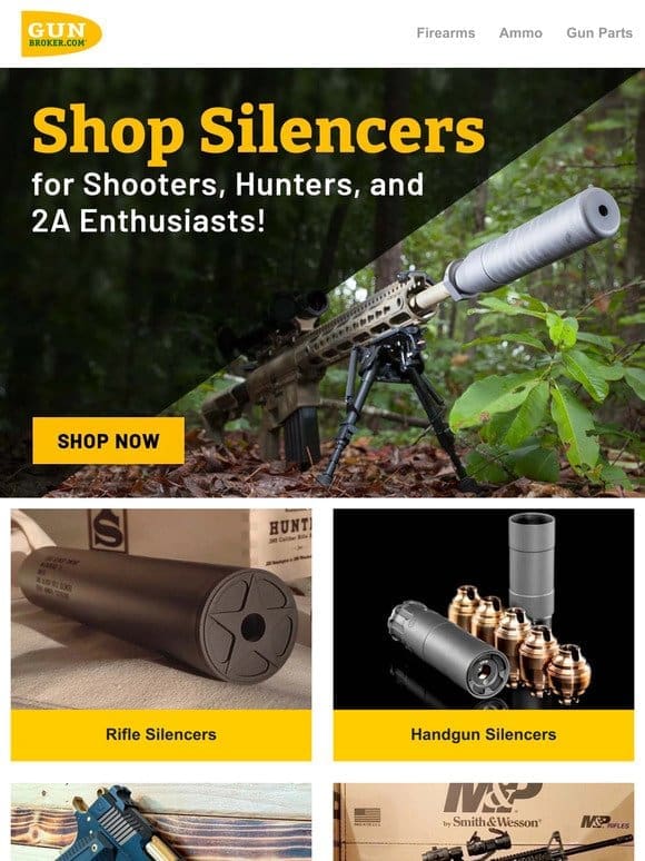 Shooters， Hunters， and 2A Enthusiasts! Shop Silencers