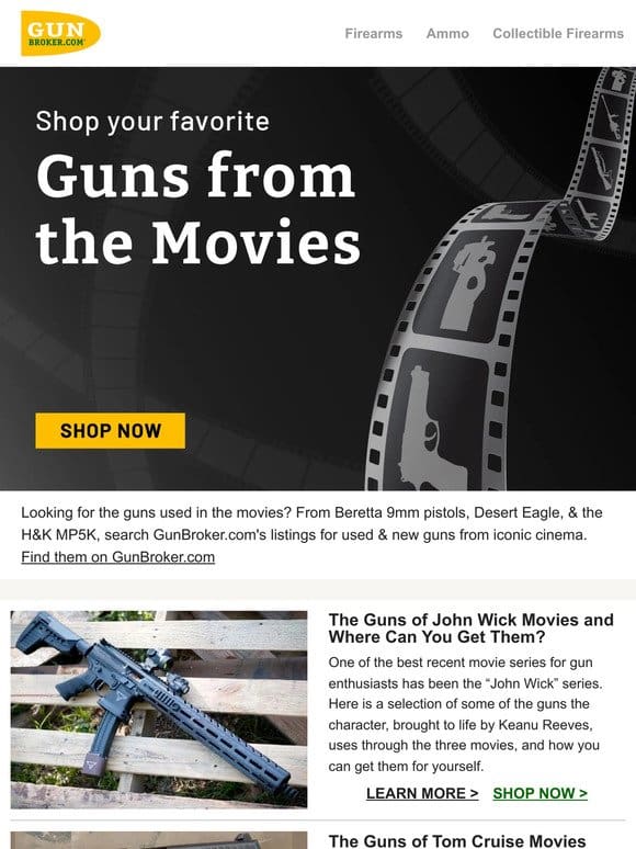 Shop Iconic Guns From the Movies