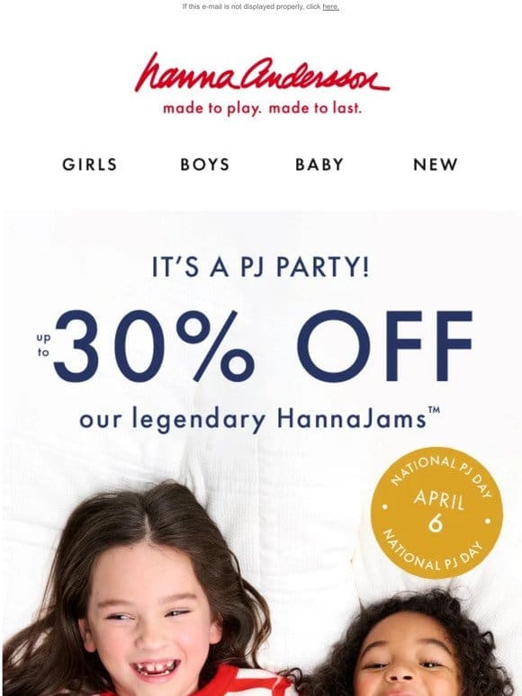 Shop Our PJ Party – Up To 30% Off!