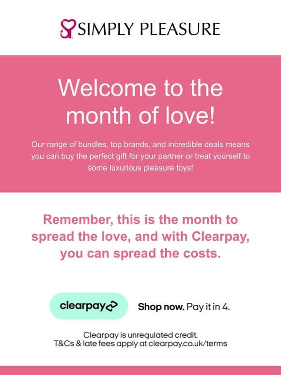 Shop Simply Pleasure Bundles this Valentine’s Day