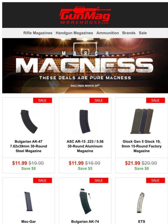 Snag These March Magness Deals Before It’s Too Late! | Bulgarian AK-47 7.62×39 30rd Mag for $12