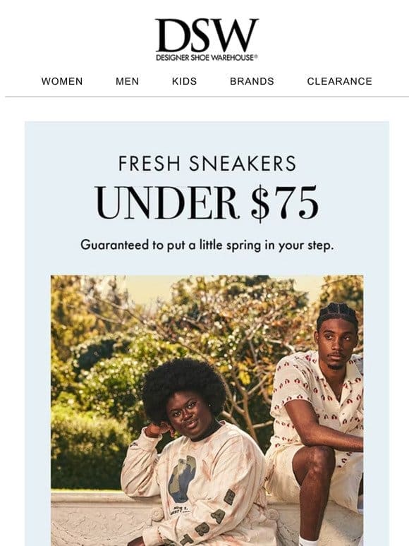 Sneakers! Under! $75!