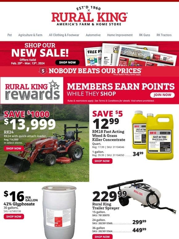 Spreading Savings a Dollar at a Time! Big Deals on Farm & Ag Essentials Await!