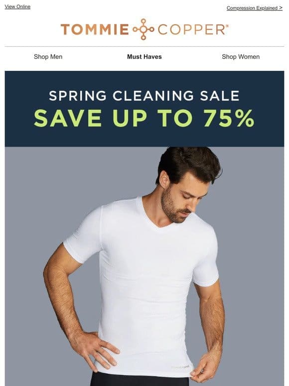 Spring Cleaning Sale starts now! Save up to 75%
