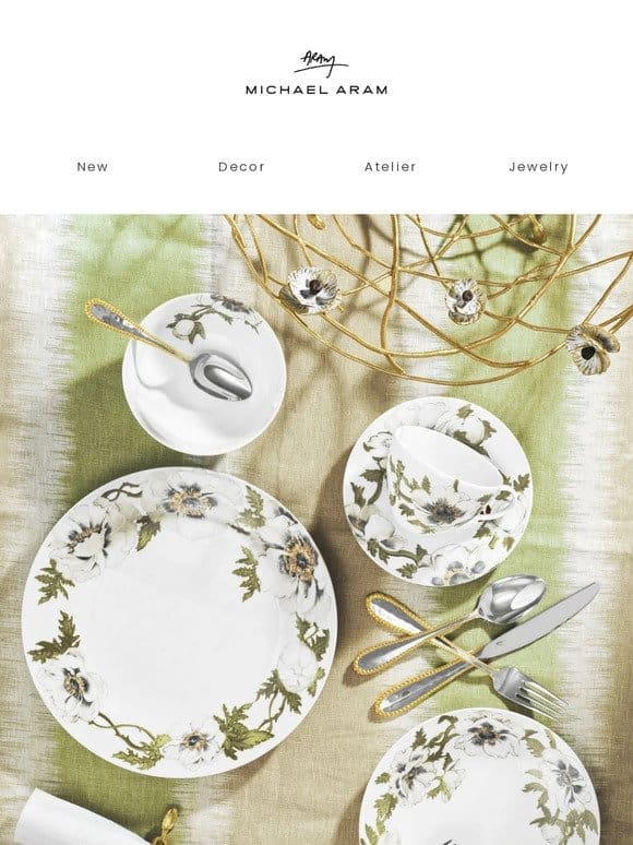 Spring luxury with Anemone dinnerware