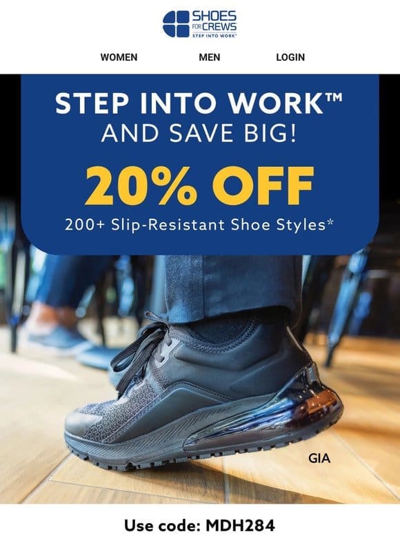 Step Into Work & Unlock 20% Off!