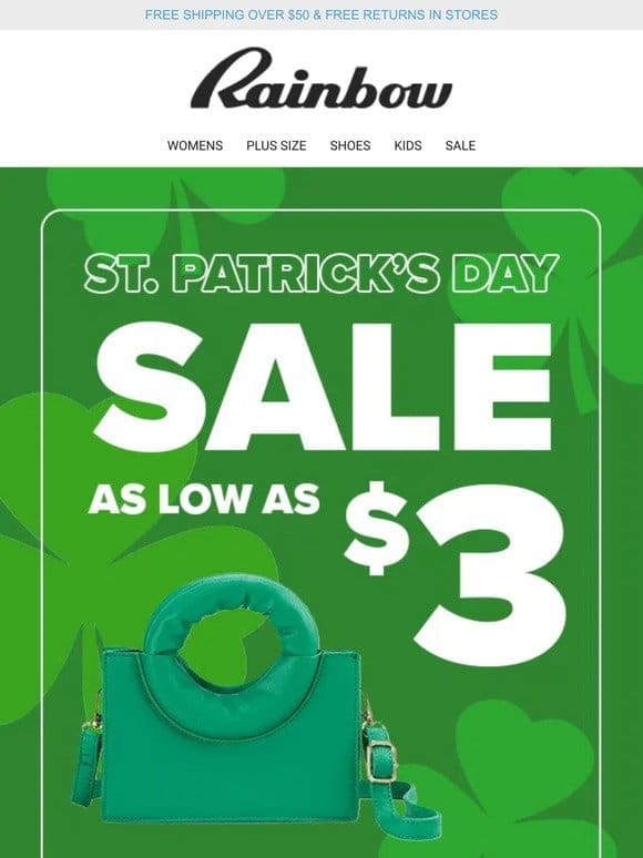 Styles AS LOW AS $3   Lucky You! ☘️