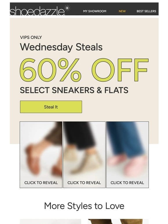 Surprise: 60% Off Sneakers & Flats