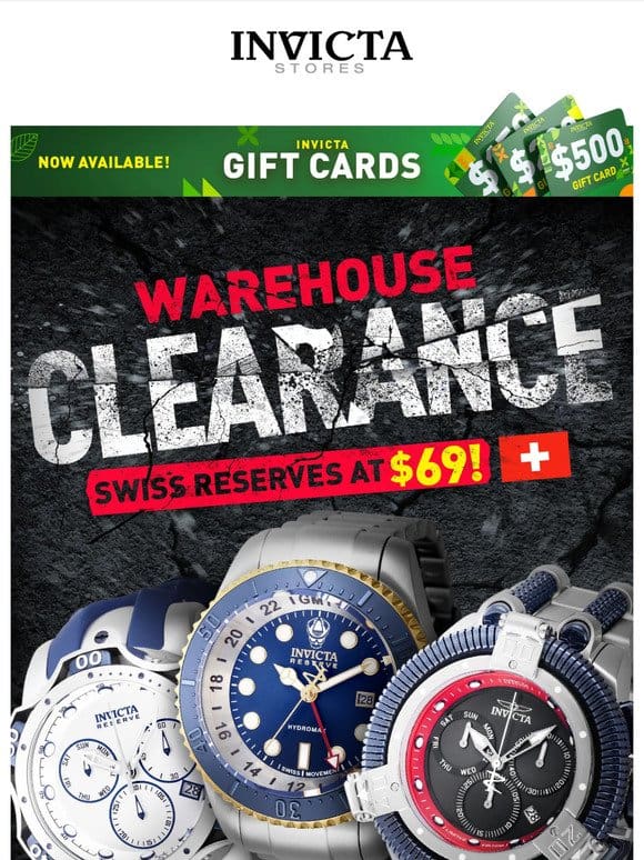 Swiss Reserve Watches At ONLY $69❗