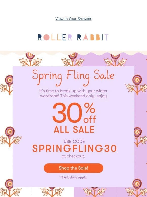 THE SPRING FLING SALE