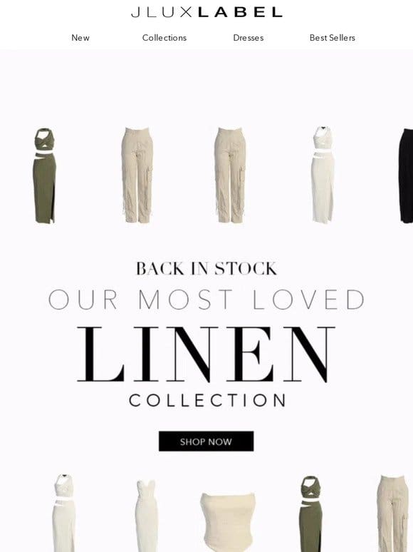 THE WAIT IS OVER: Linen is back in stock