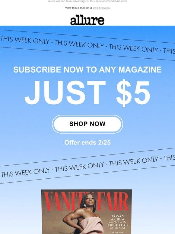 Take Your Pick: Any Magazine for Only $5.