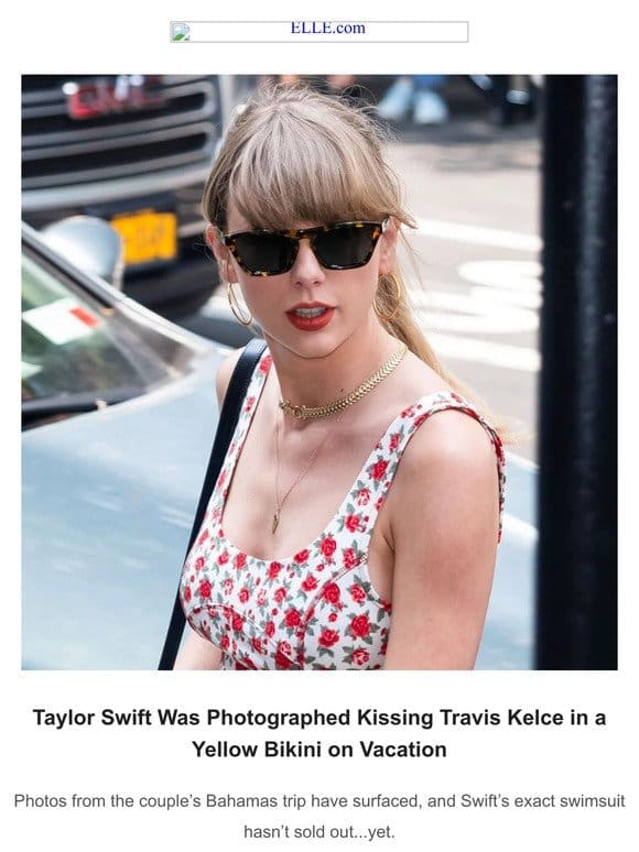 Taylor Swift Was Photographed Kissing Travis Kelce in a Yellow Bikini on Vacation