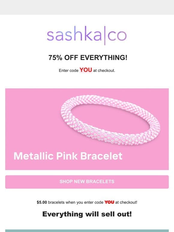 Thank You Bracelet Sale!