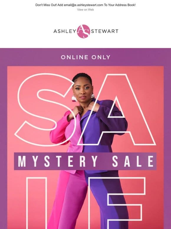 The Mystery Sale is on!   What will you save?