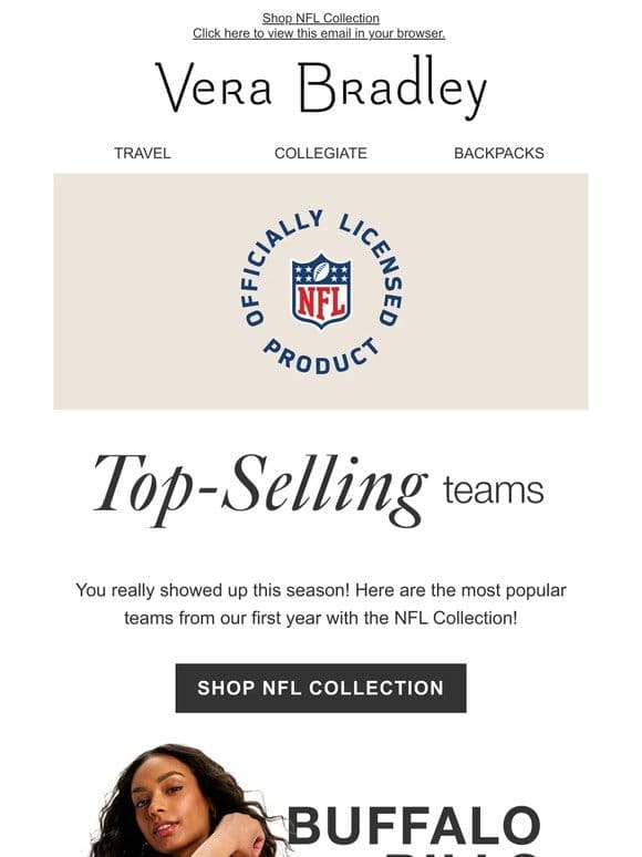 The NFL Collection’s most popular team is …
