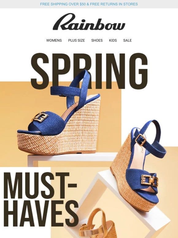 The Ultimate Spring Shoe Is Back!   Shop Wedges From $16.99