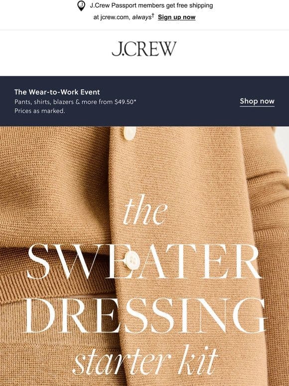 The sweater-dressing starter kit