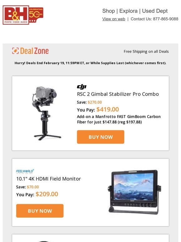 Today’s Deals: DJI RSC 2 Gimbal Stabilizer Pro Combo， FeelWorld 10.1″ 4K HDMI Field Monitor， Sachtler Camera Rollpak， Logitech Wireless Keyboard & Mouse Kits