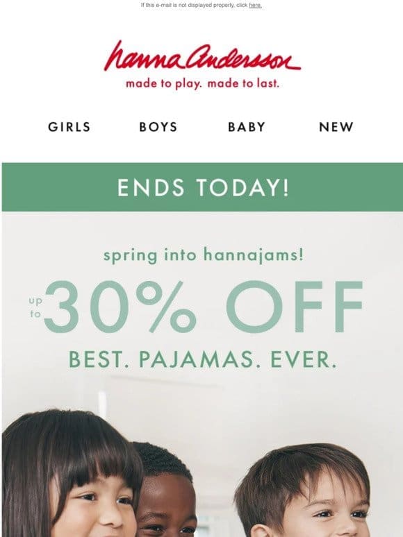 Up To 30% Off PJs ENDS TODAY❗