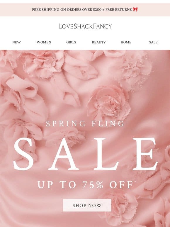 Up To 75% Off All SALE Styles