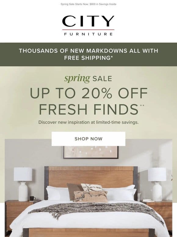 Up to 20% OFF Freshly Picked Markdowns