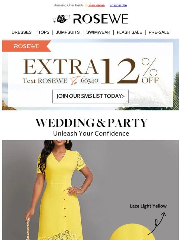 WEDDING OR PARTY? Radiate Elegance!