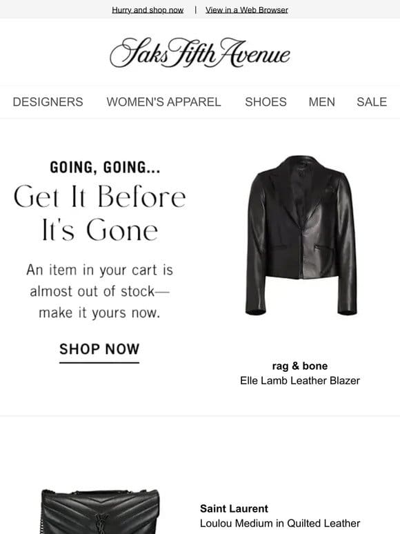 We’re running low on your rag & bone item & more