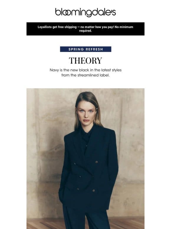 What’s new in navy from Theory