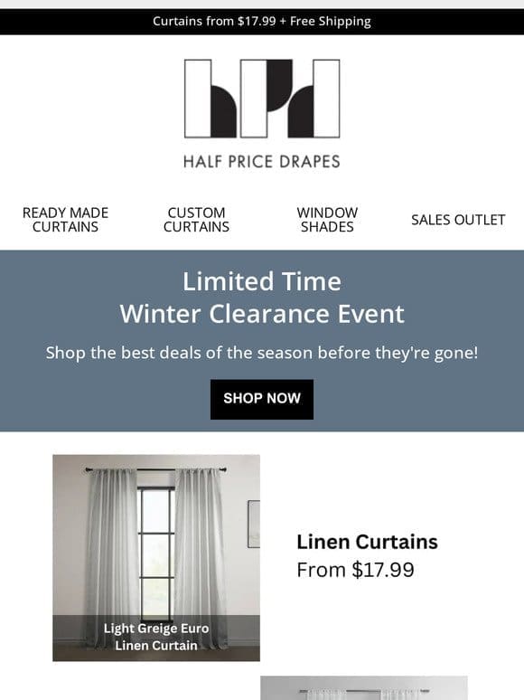 Winter Clearance Deals Inside