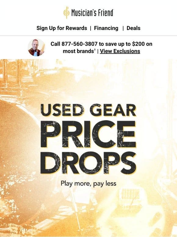 You asked， we delivered: Used gear price drops