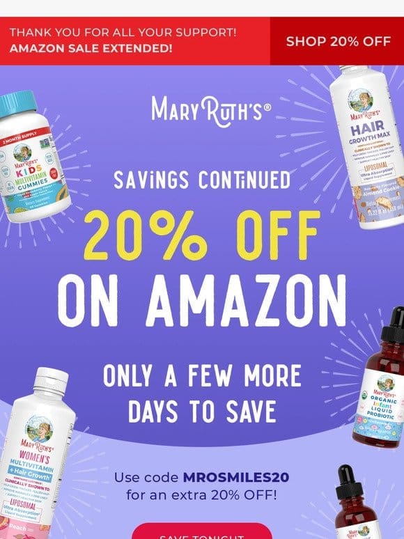 You can save over 20% off tonight  ️