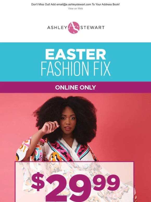 Your Easter Fashion Fix starts now! $29.99 dresses and jumpsuits