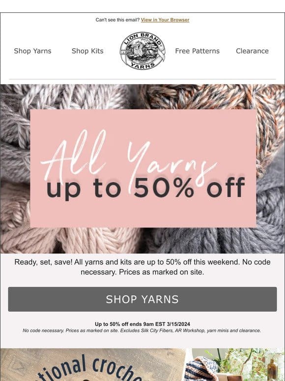 Your Favorite Yarns Are On Sale