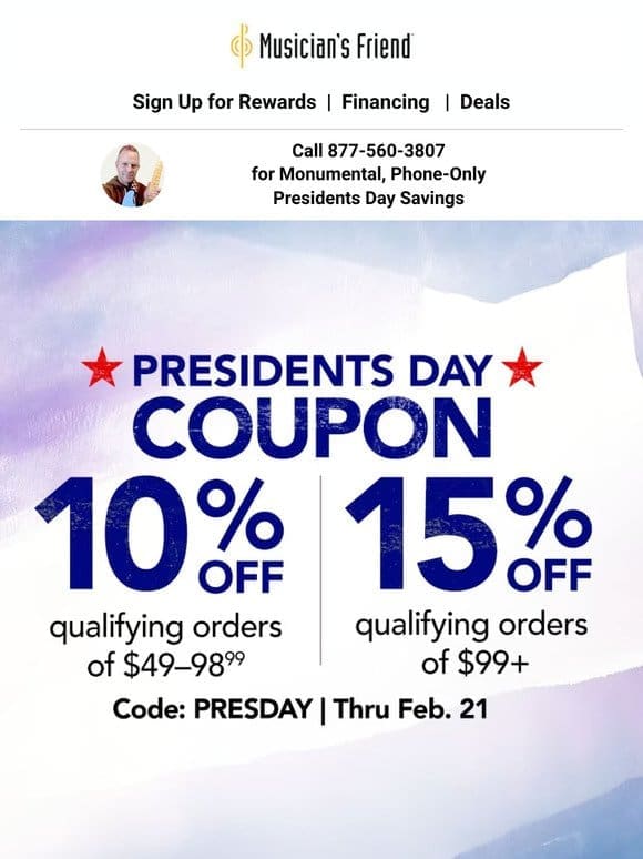 Your Presidents Day coupon expires tonight!