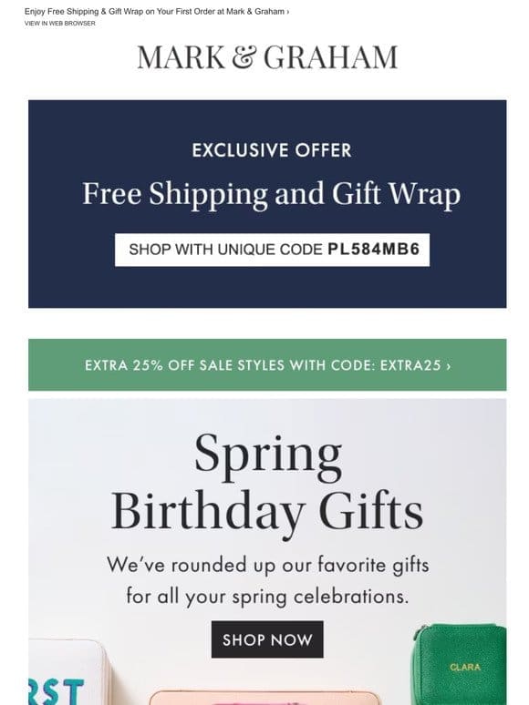 Your Spring Birthday Gift Guide + An Exclusive Offer Inside