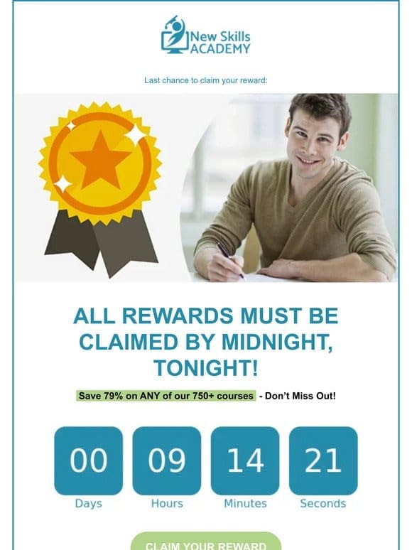 Your reward expires at midnight: Don’t Miss Out!